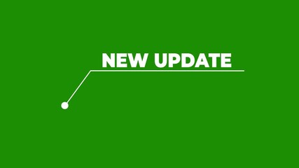 New Update. Animated footnote with text. Template for insertion into video, for websites, applications and creative ideas