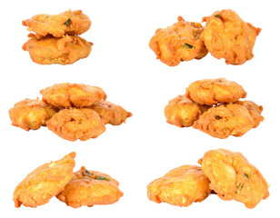 Golden Fried Food Pieces Isolated Against A Transparent Background In A Close Up Shot Showcasing Texture And Detail