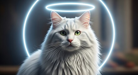 "Adorable domestic cat in warm natural lighting, sharp detail, expressive eyes, soft fur texture, cozy indoor atmosphere, professional pet photography, high-resolution portrait