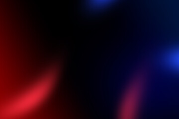 Abstract dark background blurred red and blue vibrant light gradient spots futuristic smooth texture backdrop wallpaper illustration