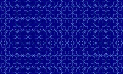 Beautiful seamless geometric pattern. Blue background