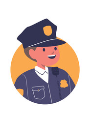 Boy child patrol police officer