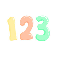 Three bright cartoons, one yellow, two orange, three green with a dazzling effect on a white background.