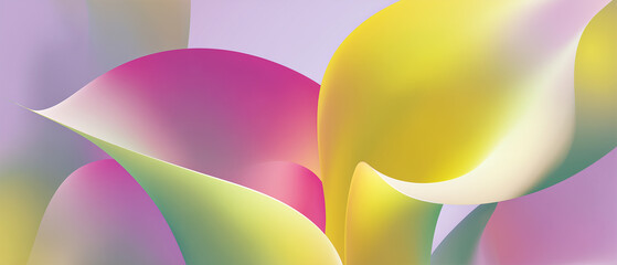 Pastel tropical floral abstract with flowing petal forms. Graphic resource background and wallpaper.
