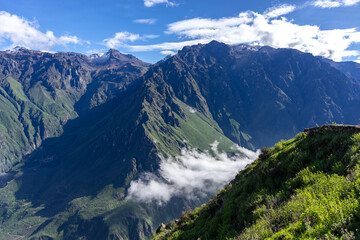 Colca Canyon with a clear blue sky, Peru