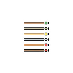 Matchsticks in different states representing fire safety awareness.