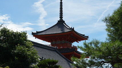 Obraz premium The classical architectures view located in the old temple of the Japan