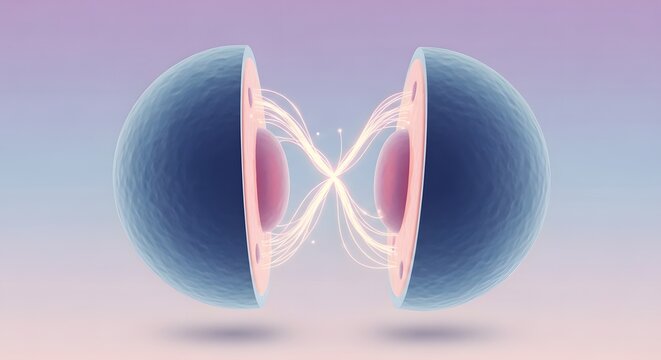 Glowing Neon Wave Energy Spheres Abstract Modern Background
