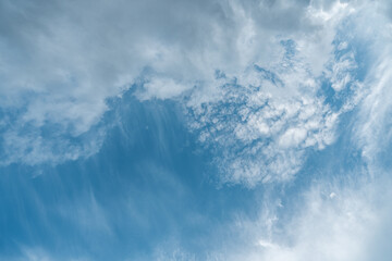 Dark storm clouds over horizon