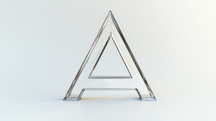 Contemporary Minimalist Glass Letter A Sculpture for Stylish Modern Home or Office Decoration