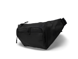 Naklejka premium Minimalist Black Urban Sling Bag for Everyday Carry