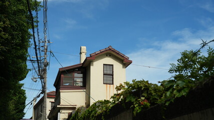 The old buildings view which is located in the city of the Japan