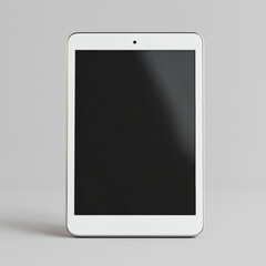 High-Resolution Rendered Computer Tablet Device Isolated On Plain Background For Versatile Use.