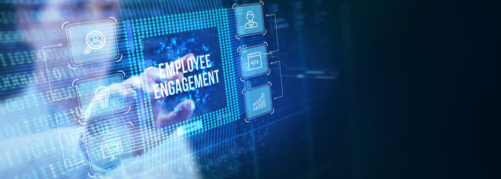 Employee engagement and team motivation. Business, Technology, Internet and network concept.