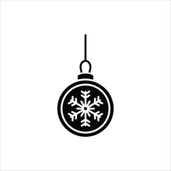 Christmas balls icon. Collection of New Year toys for a tree. Balls with a pattern for winter decoration. Isolated on white background. 