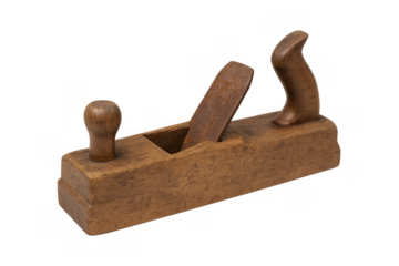 Workbench hand plane, a traditional vintage woodworking tool with a wooden body and metal blade for carpentry work
