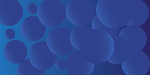 Abstract blue background with circles. Vector illustration
