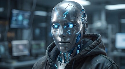Ultra Realistic AI Robot Portrait | Futuristic Cyber Face.