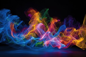 Fototapeta premium Colorful Light Display: Abstract Dance of Hues