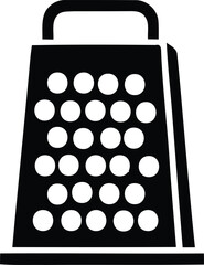 Grater silhouette icon simple isolated vector illustration cooking kitchen utensil object food preparation tool design element graphic isolated on white background, Vector, illustration