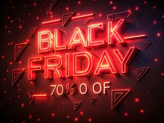 Black friday 70% off neon sign