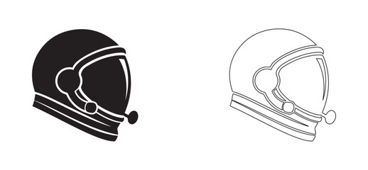 Stylized helmet silhouette vector design