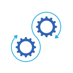 Icon a devops, isolated against a clean background.