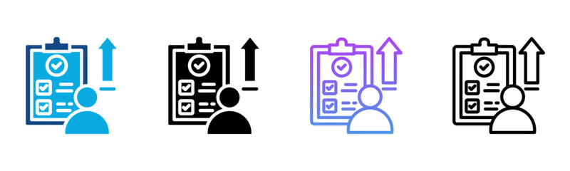 Appraisal Icon Multiple Style Vector Illustration
