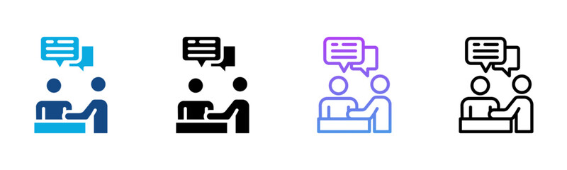 Conseling Icon Multiple Style Vector Illustration
