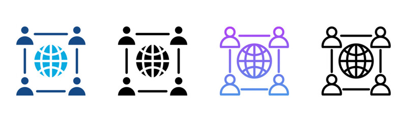 Unity Icon Multiple Style Vector Illustration
