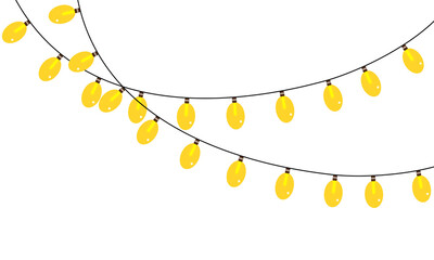 Christmas bulb golden lighting frame background design, glowing, PNG, isolated, decoration 