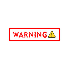 Warning caution sign text message box texture sticker design object, label, icon