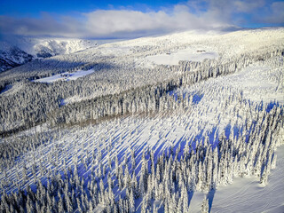 winter landscape in the mountains, Krkono&scaron;e