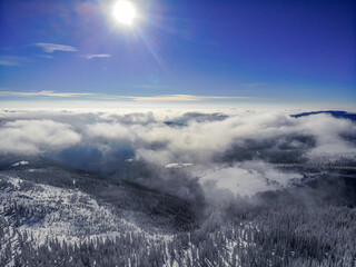winter landscape in the mountains, Krkono&scaron;e