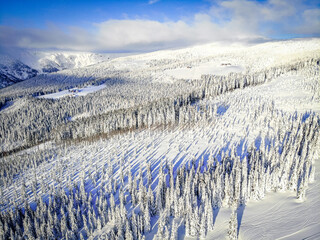 winter landscape in the mountains, Krkono&scaron;e