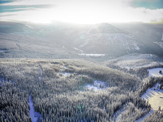 winter landscape in the mountains, Krkono&scaron;e