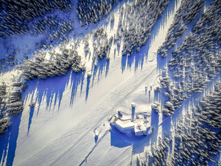 winter landscape in the mountains, Krkono&scaron;e