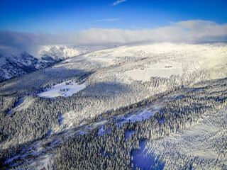 winter landscape in the mountains, Krkono&scaron;e