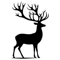 deer silhouette vector illustration