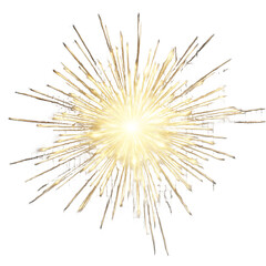 Fototapeta premium sparkler in the sky on white PNG background stock image .