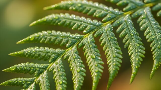 Green fern leaves