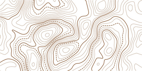Topographic map background geographic line map with elevation assignments. The topo contour or wallpaper. Mountain trail terrain or path. Vector illustration.  © AFROZAOPORNA
