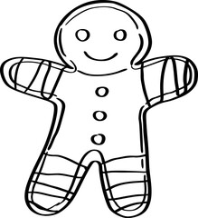 Hand Drawn Gingerbread Man