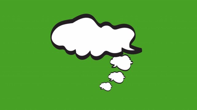 Thinking cartoon cloud animation