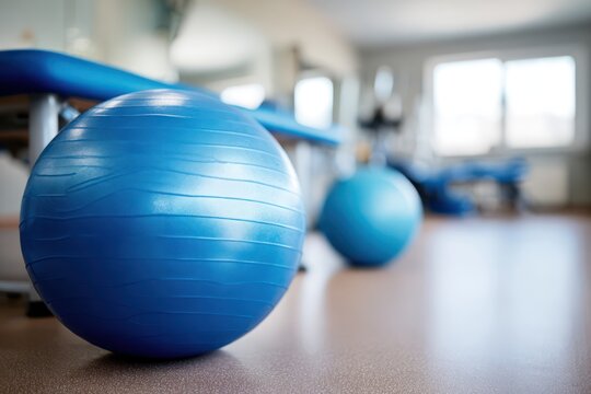 Exercise Ball Detail in Professional Therapy Setting