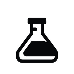 Silhouette Icon of Chemical Reagent Bottle Illustration