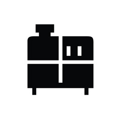 Silhouette Icon of Chemical Storage Cabinet Illustration
