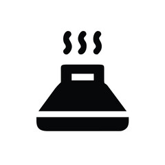 Silhouette Icon of Heating Mantle Illustration