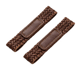 Handcrafted brown leather straps artisan workshop product isolated on transparent background
