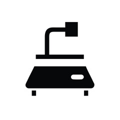 Silhouette Icon of Magnetic Stirrer Machine Illustration